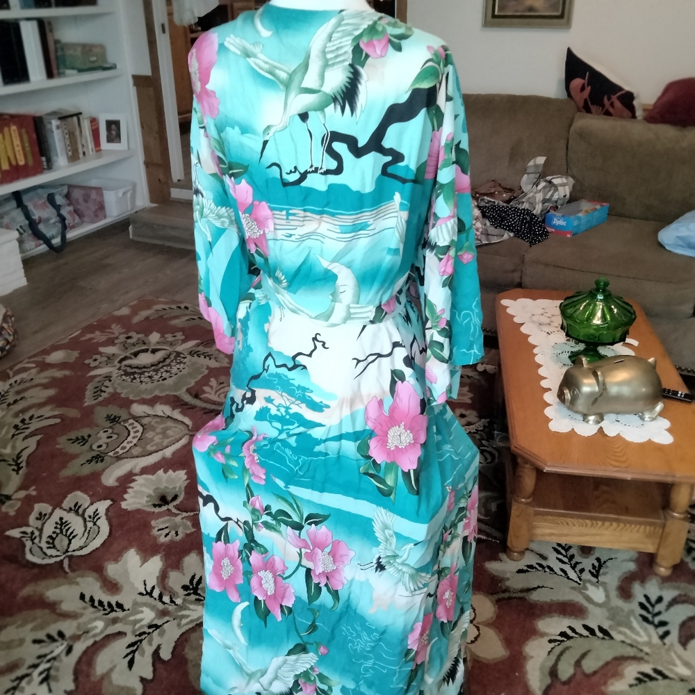 Gorgeous 100% Cotton Floral Kimono Robe One Size